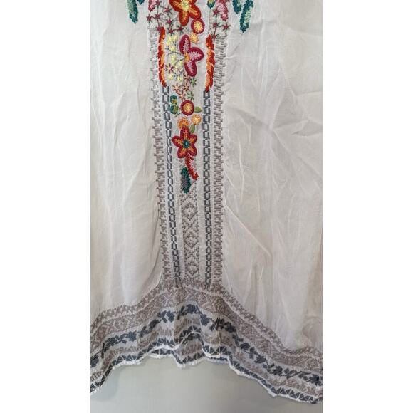 JOHNNY WAS Heidi Cupra Rayon Tunic Top or Dress with Embroidery Size Large 1760 - Picture 7 of 11